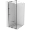 Mexen Kioto perete de duș Walk-in 70 x 200 cm, grilaj negru 8 mm, alb - 800-070-101-20-77