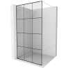 Mexen Kioto perete de duș Walk-in 100 x 200 cm, grilaj negru 8 mm, alb - 800-100-101-20-77