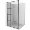 Mexen Kioto perete de duș Walk-in 120 x 200 cm, grilaj negru 8 mm, alb - 800-120-101-20-77
