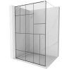 Kioto perete de duș Walk-in 110 x 200 cm, model negru 8 mm, alb - 800-110-101-20-78