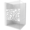 Mexen Kioto Walk-in zuhanyfal 90 x 200 cm, fehér minta 8 mm, fehér - 800-090-101-20-85
