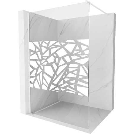 Mexen Kioto perete de duș Walk-in 120 x 200 cm, model alb 8 mm, alb - 800-120-101-20-85