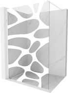 Mexen Kioto perete de duș Walk-in 70 x 200 cm, undă albă 8 mm, alb - 800-070-101-20-97
