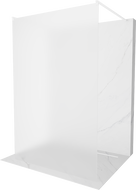 Mexen Kioto szabadonálló zuhanyfal 120 x 200 cm, Savmart 8 mm, Fehér - 800-120-002-20-30