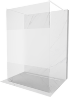 Mexen Kioto perete de duș de sine stătător 100 x 200 cm, transparent/Înghețat 8 mm, Albă - 800-100-002-20-35