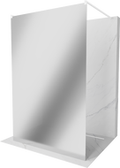 Mexen Kioto szabadonálló zuhanyfal 100 x 200 cm, Tükör 8 mm, Fehér - 800-100-002-20-50