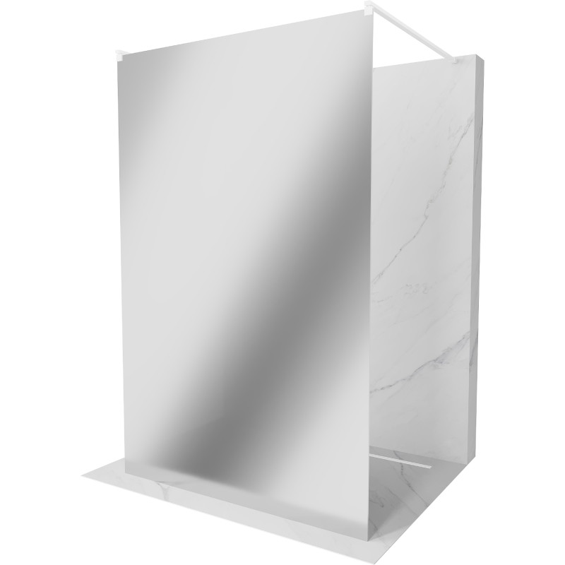 Mexen Kioto Panou de duș independent 120 x 200 cm, oglindă 8 mm, albă - 800-120-002-20-50