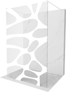 Mexen Kioto perete de duș independent 140 x 200 cm, undă albă 8 mm, alb - 800-140-002-20-97