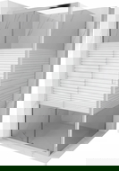 Mexen Apia 90 x 90 cm-es, tolóajtós zuhanykabin, fehér csíkos, króm - 840-090-090-01-20