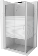 Mexen Apia cabină de duș extensibilă 105 x 100 cm, Dungi, Crom - 840-105-100-01-20