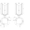 Mexen Mist L Duo cabină de duș cu balamale 95 x 95 cm, transparent, crom - 8A4L-095-095-01-00
