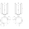 Mexen Mist L Duo cabină de duș cu ușă batantă 100 x 95 cm, transparent, crom - 8A4L-100-095-01-00