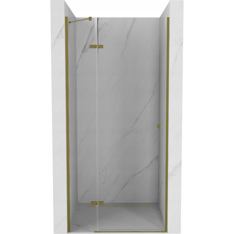 Mexen Roma ușă de duș pivotantă 90 cm, transparentă, aurie - 854-090-000-50-00