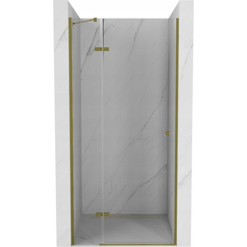 Mexen Roma ușă de duș batantă 110 cm, transparentă, aurie - 854-110-000-50-00
