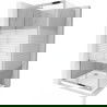 Mexen Apia cabină de duș extensibilă 100 x 100 cm, Dungi, Crom + cadă de duș Flat - 840-100-100-01-20-4010