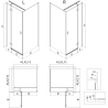 Cabină de duș Mexen Mist H T cu deschidere stânga 110 x 95 cm, transparent, negru - 8A5T-110-095-70-00-L