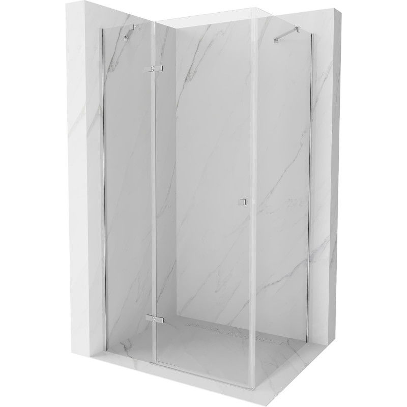 Mexen Roma cabină de duș cu balamale 120 x 100 cm, transparent, Crom - 854-120-100-01-00