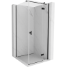 Mexen Mist H T cabină de duș pivotantă dreaptă 95 x 95 cm, transparent, neagră - 8A5T-095-095-70-00-P