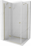 Mexen Roma 90 x 70 cm-es nyíló zuhanykabin, átlátszó, arany - 854-090-070-50-00