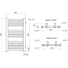 Mexen Mars radiator lateral baie 700 x 400 mm, 238 W, negru - W110-0700-400-00-70-S