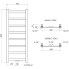Mexen Bolt fürdőszobai radiátor 1000 x 400 mm, 228 W, antracit - W126-1000-400-00-66