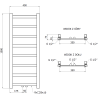 Mexen Bolt fürdőszobai radiátor 1000 x 400 mm, 228 W, fekete - W126-1000-400-00-70