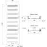 Mexen Bolt fürdőszobai radiátor 1200 x 400 mm, 279 W, antracit - W126-1200-400-00-66
