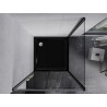 Mexen Apia cabină de duș glisantă 100 x 100 cm, transparentă, crom + cadă Flat, neagră - 840-100-100-01-00-4070