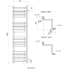 Mexen Loop radiator baie 1250 x 375 mm, 666 W, antracit - W129-1250-350-00-66