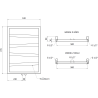 Mexen Zoom dekoratív fürdőszobai radiátor 770 x 530 mm, 275 W, antracit - W130-0770-530-00-66