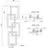 Mexen Grid dekoratív fürdőszobai radiátor 1115 x 360 mm, 279 W, antracit - W215-1115-360-00-66