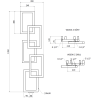 Mexen Grid dekoratív fürdőszobai radiátor 1360 x 390 mm, 349 W, fekete - W215-1360-390-00-70