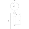 Mexen Ajax-02 lavoar freestanding din piatră compozită 45 x 45 cm, alb mat - 26514500