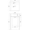 Mexen Belen lavoar independent din conglomerat 45 x 45 cm, alb mat - 26604500