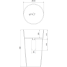Mexen Onyx-01 lavoar independent din conglomerat 45 x 45 cm, alb mat - 26524500