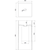 Mexen Xola-1 lavoar freestanding din conglomerat 40 x 40 cm, alb mat - 26594000