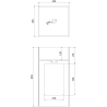 Mexen Xola-2 lavoar independent din conglomerat 45 x 45 cm, alb mat - 26594500