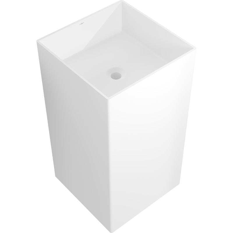 Mexen Xola-2 szabadon álló mosdó konglomerátumból 45 x 45 cm, fehér matt - 26594500