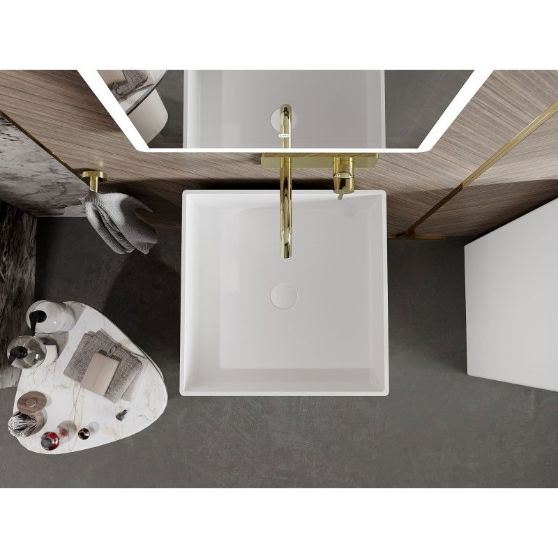 Mexen Xola-2 chiuvetă independentă din conglomerat 45 x 45 cm, alb mat - 26594500