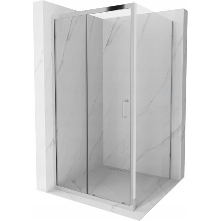 Mexen Apia cabina de duș culisantă 100 x 100 cm, transparentă, crom - 840-100-100-01-00