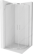 Mexen Rio félköríves zuhanykabin 70 x 70 cm, átlátszó, króm - 863-070-070-01-00