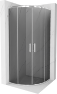 Mexen Rio félköríves zuhanykabin 70 x 70 cm, grafit, króm - 863-070-070-01-40