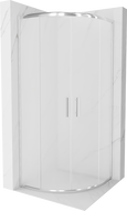 Mexen Rio cabina de duș semicirculară 80 x 80 cm, înghețat, crom - 863-080-080-01-30