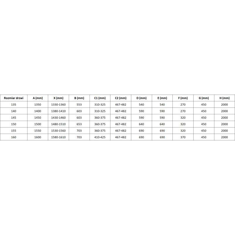 Mexen Mist L nyíló zuhanyajtó 140 cm, átlátszó, arany kefélt - 8A4L-140-001-55-00