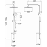 Mexen Q05 coloană de duș, Aurie/Albă - 798050595-50