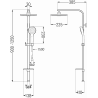 Mexen Q05 coloană de duș, auriu/alb - 798050595-50