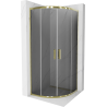 Cabina de duș semicirculară Mexen Rio 70 x 70 cm, grafit, auriu - 863-070-070-50-40