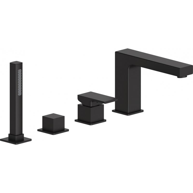 Mexen Cube baterie de baie, neagră - 72932-70