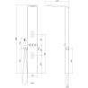 Mexen Omar zuhanypanel, fekete - 7610-03-70
