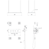 Mexen Soler set de duș încastrat, negru - 7601-04-70